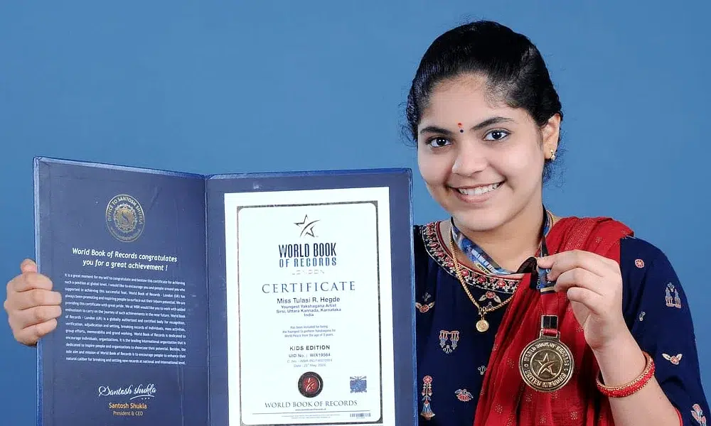 Yakshagana artist Tulsi Hegade added to the world record list