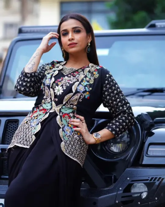 Blazer Saree Fashion