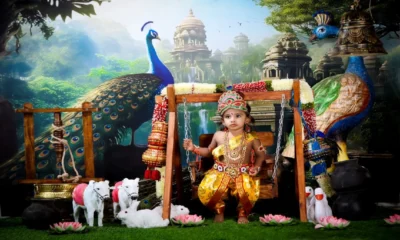 Here are 4 ideas for krishna janmashtami photoshoot