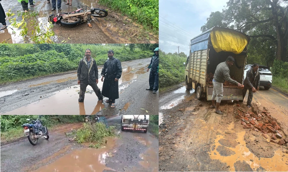 Pot holes in Belgavi