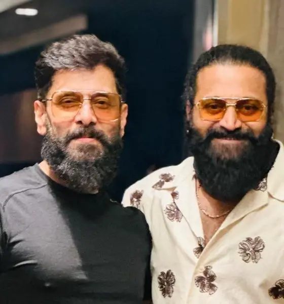 Rishab Shetty meets Chiyaan Vikram after 24 years