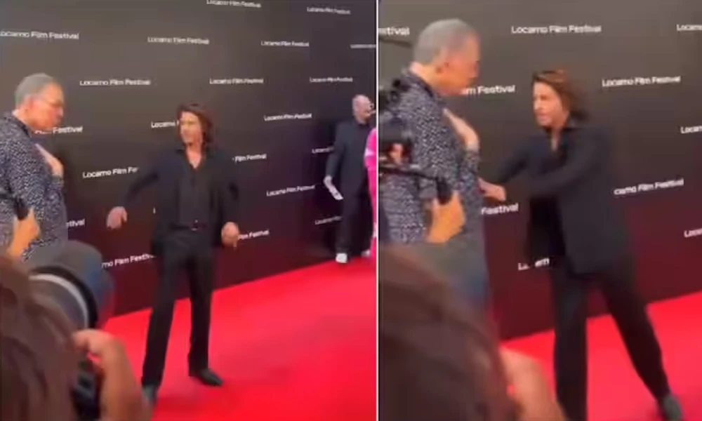 Shah Rukh Khan pushes old man at Locarno film festival red carpet