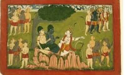 dhavala dharini column Hanuman's setubandha to meet Sugriva in ramayana by narayana yaji