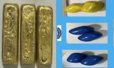 Three arrested for smuggling gold in rectum