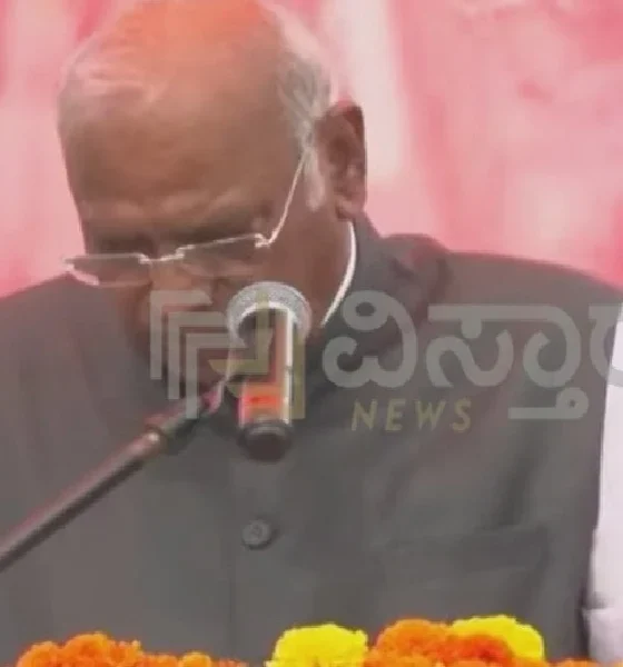 Mallikarjun Kharge falls ill on stage while delivering his speech