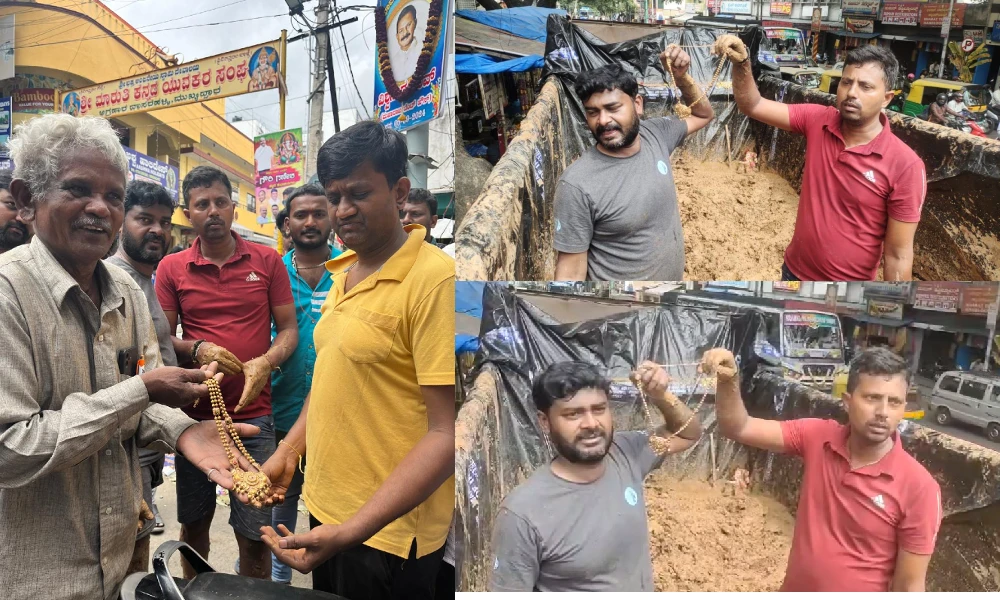 Youth immerse Ganesh with 65 grams of gold chain