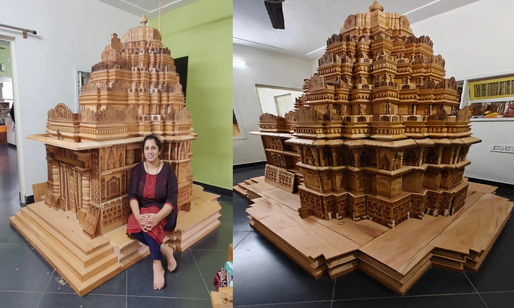 Hoysala temple model showcased at Mysuru Dasara festival