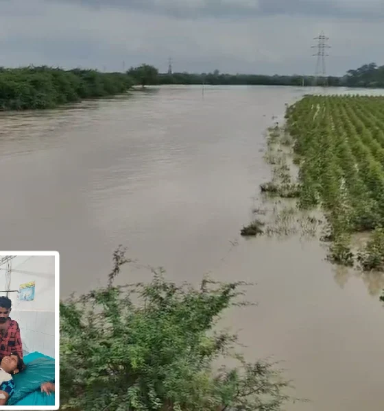 Heavy rains lash Yadgir Woman killed in lightning strike