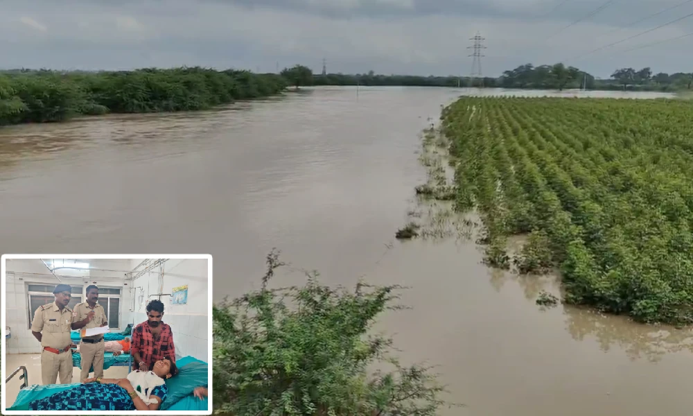 Heavy rains lash Yadgir Woman killed in lightning strike